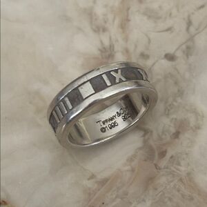 Tiffany & Co. Atlas Ring 925 Sterling Silver